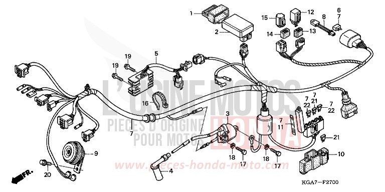 KABELBAUM von CG125 TITAN ES FORCE SILVER METALLIC (NH411) von 2004
